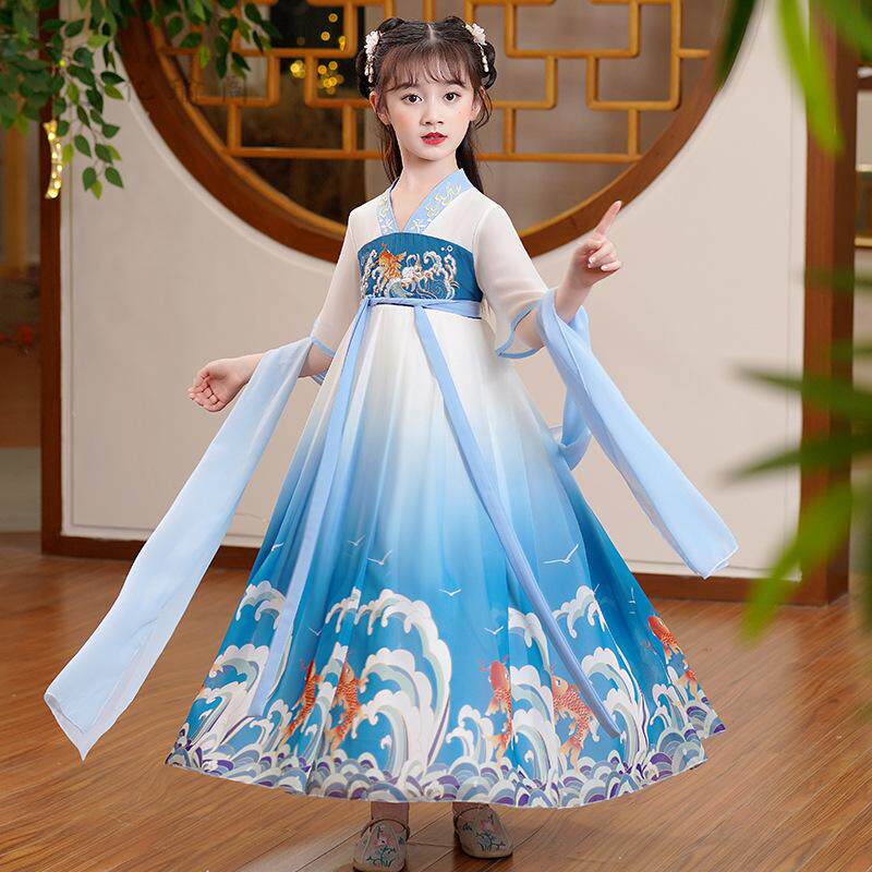 汉服女童夏季短袖唐装新款薄款