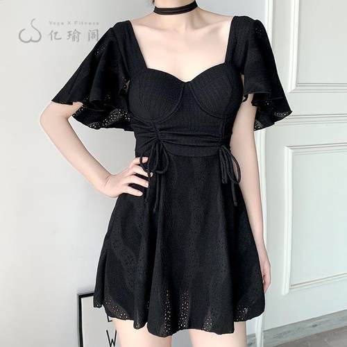 泳衣女款保守遮肚显瘦泡温泉度假韩国in超仙性感纯欲速干游泳衣