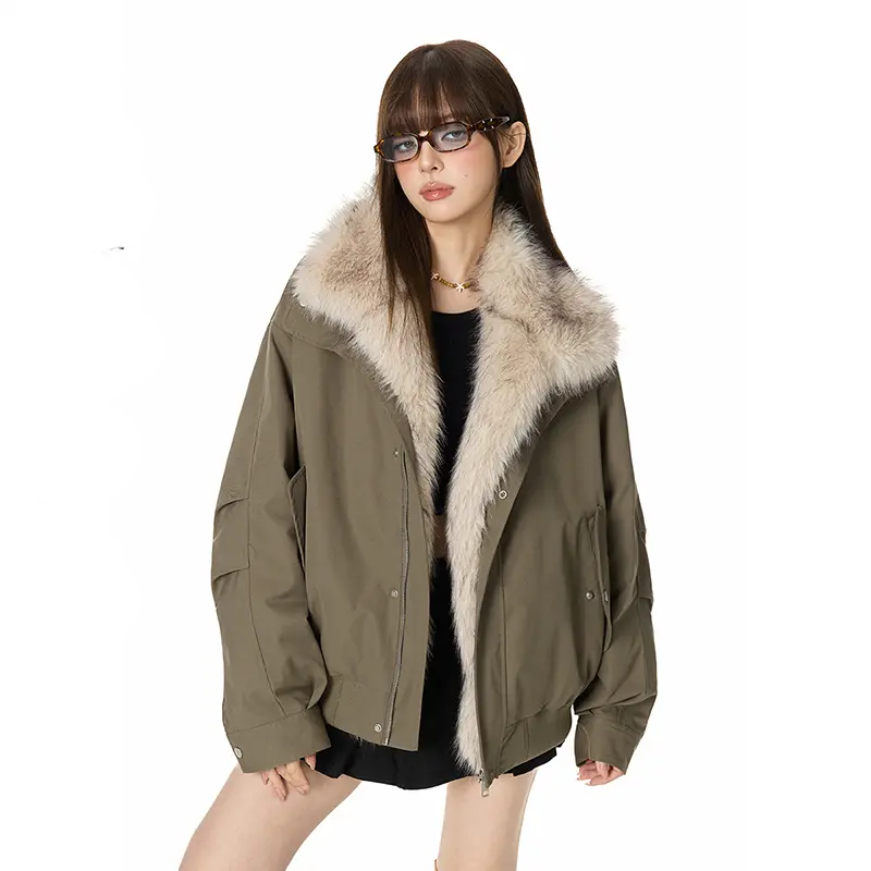 座山雕拼接毛领派克服男女秋冬季加厚保暖防寒工装夹克式棉衣棉服,男装,棉衣,淘宝优惠券,粉丝福利购,淘宝优惠卷