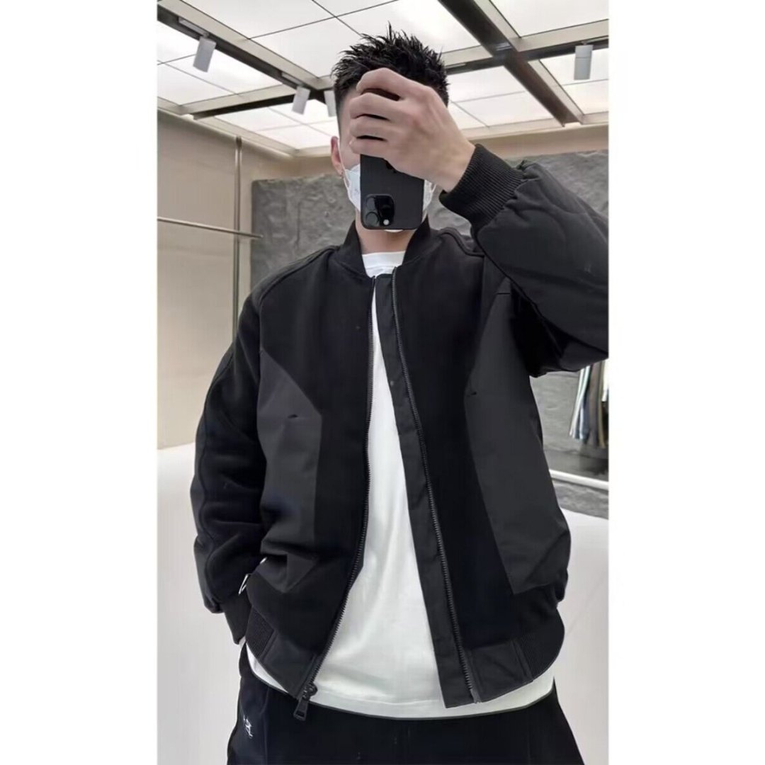 棉衣男女秋冬季新款短款棒球领拼接棉服夹棉袄高级感户外工装外套