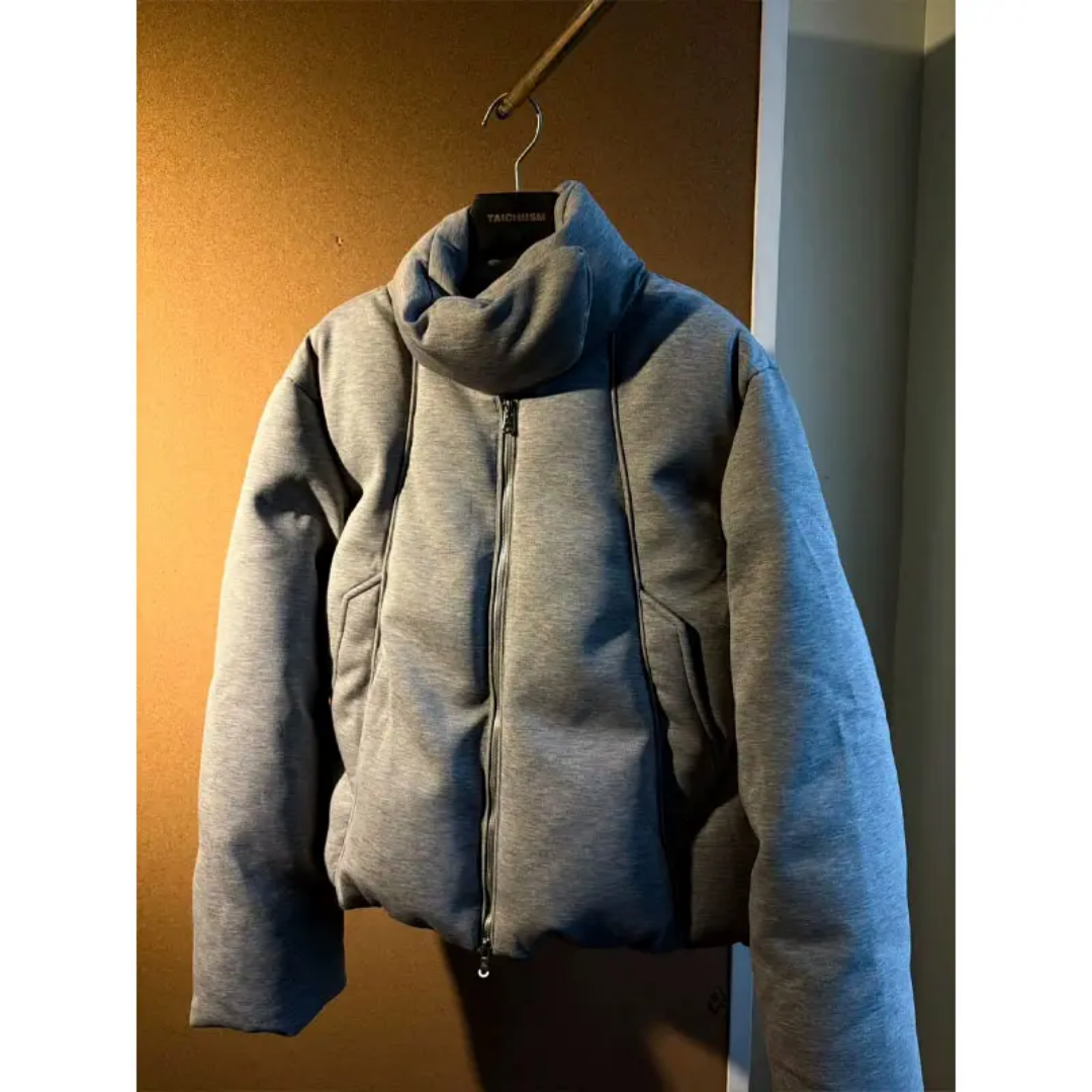 哈灵顿围巾棉服男女冬季廓形短款G9外套cleanfit解构拼接面包服