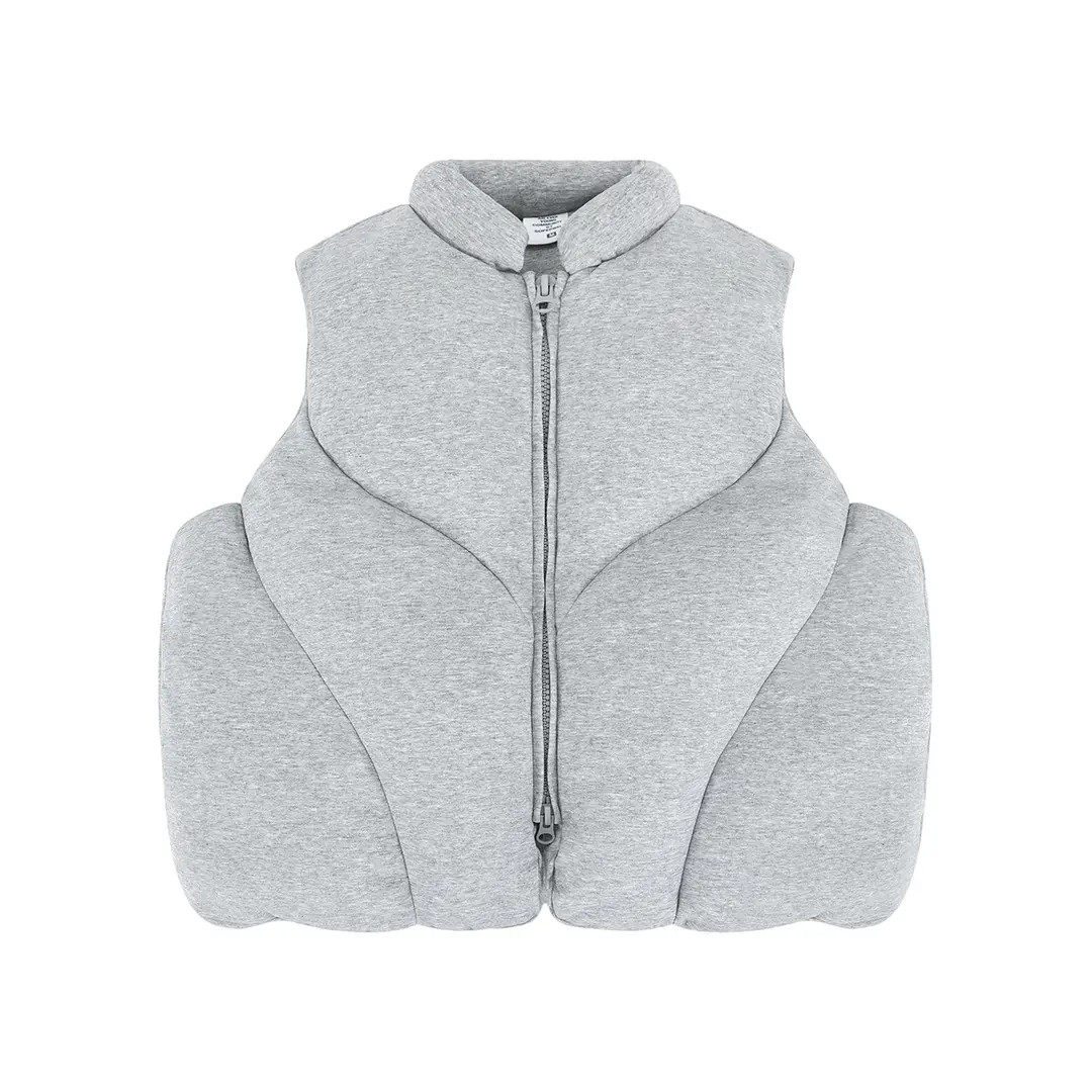 秋冬保暖空气层美式复古vibe风马甲外套男女百搭宽松加厚棉服背心