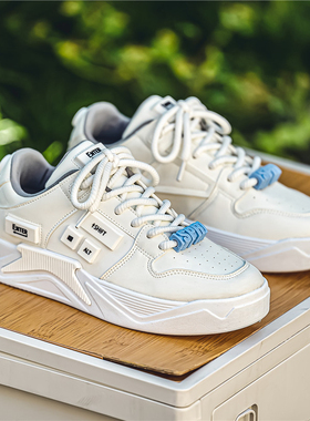 秋冬季小众键盘板鞋潮牌男鞋厚底增高学生个性运动休闲鞋低帮潮鞋