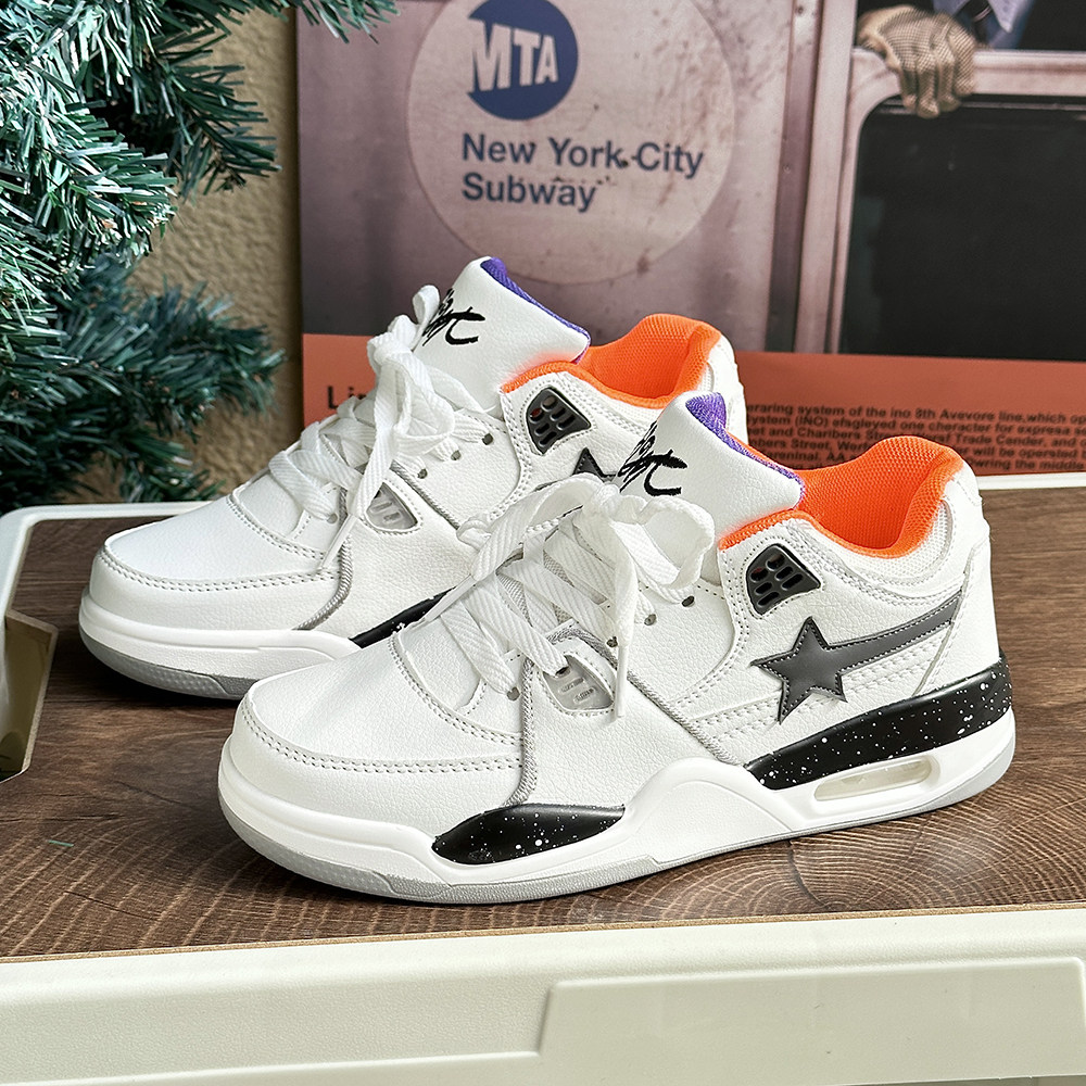 2025冬季男士气垫增高小白板鞋