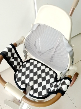 bimo比陌溜娃神器专用加厚侧包围坐垫头靠儿童推车配件冰丝凉席垫