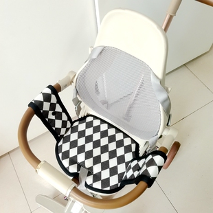 bimo比陌溜娃神器专用加厚侧包围坐垫头靠儿童推车配件冰丝凉席垫