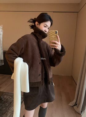 【孤品清仓】一勺甜 hers复古不过时通勤立领保暖外套92640
