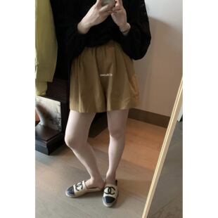 短裤 METWO卡其工装 女1114高腰直筒阔腿裤 孤品清仓