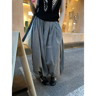 92160 METWO 山本束脚格子灯笼裤 孤品清仓