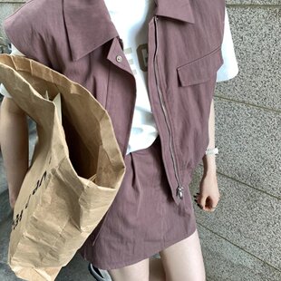 运动马甲 METWO早春工装 半身裙两件套08002 孤品清仓