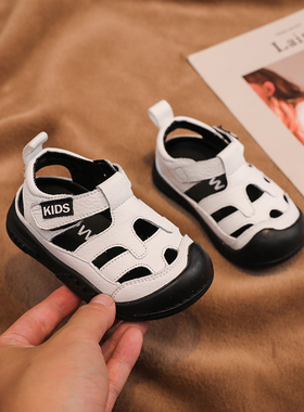 宝宝凉鞋男宝夏季新款软底1一2岁婴幼儿鞋子真皮运动女童学步鞋3