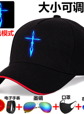 发光鸭舌帽沙滩卡通男女春夏季