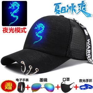 夜光龙帽子男童夏季防晒遮阳