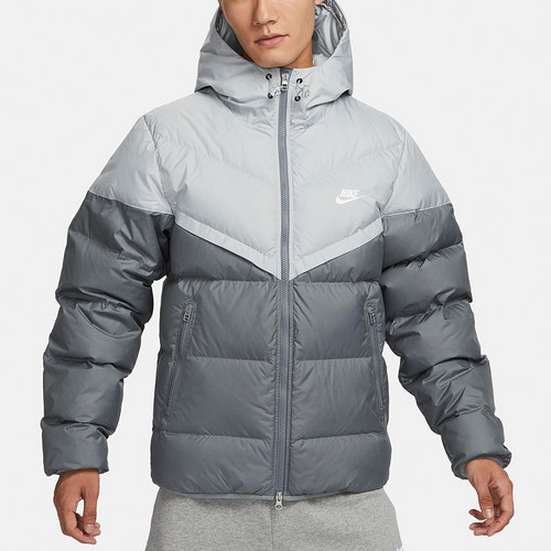 Nike/耐克正品新款男子防风保暖运动连帽羽绒服FB8178-077