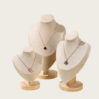 实木人像项链展示架珠宝陈列