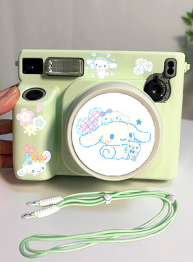 富士拍立得wide400绿色保护壳挂绳送镜头盖拍立得相片袋款保护套