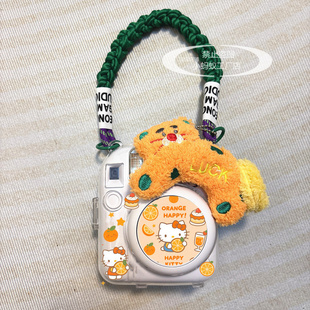 拍立得mini12 9相机套8解压玩偶 11透明保护壳镜头盖挂绳kt挂件11