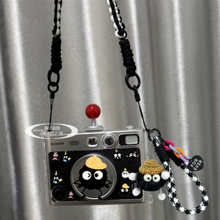 拍立得mini evo水晶保护壳镜头盖配件适用富士迷你99相机90保护套