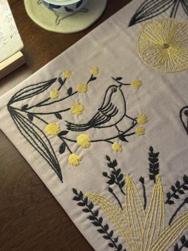 手工刺子绣茶席30*45CM