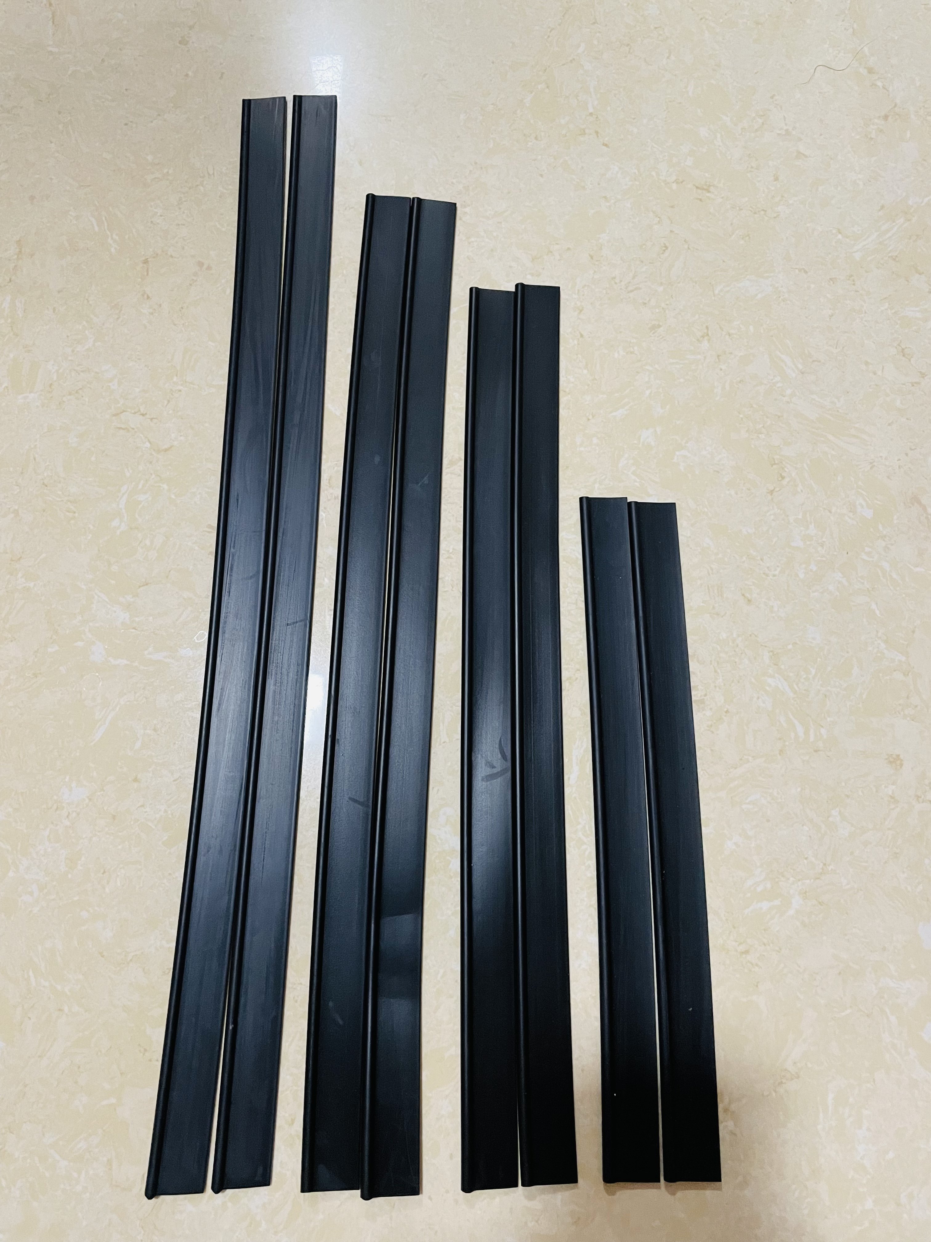 五个规格玻璃刮黑色橡胶胶条