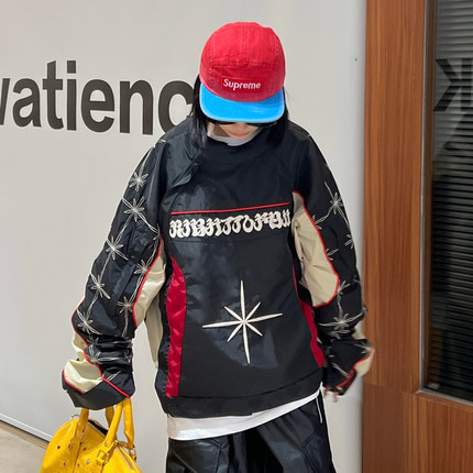 复刻TT同款重工全刺绣机车外套夹克男女同款嘻哈潮牌宽松秋冬新品