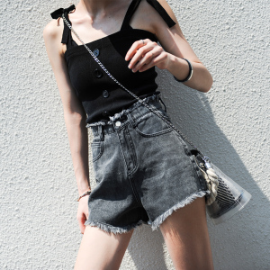 高腰韩版显瘦牛仔短裤