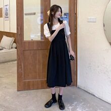 150假两件显高初恋学生乖乖女小矮个子xs夏季收腰145减龄搭配薄款