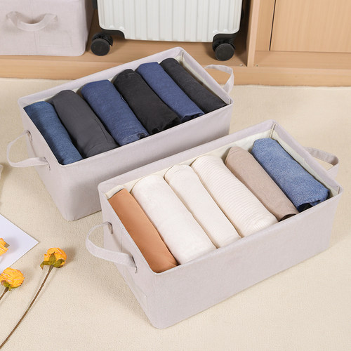 新【云澜系列】换季收纳盒收纳师收纳筐棉钢架可折叠衣物裤子内衣