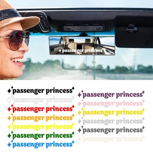 外贸热款 passenger princess乘客公主车贴后视镜化妆镜装饰贴纸