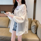 防晒服女夏季 宽松时尚 中长款 半透明外套雪纺衫 高级感连帽长袖 上衣