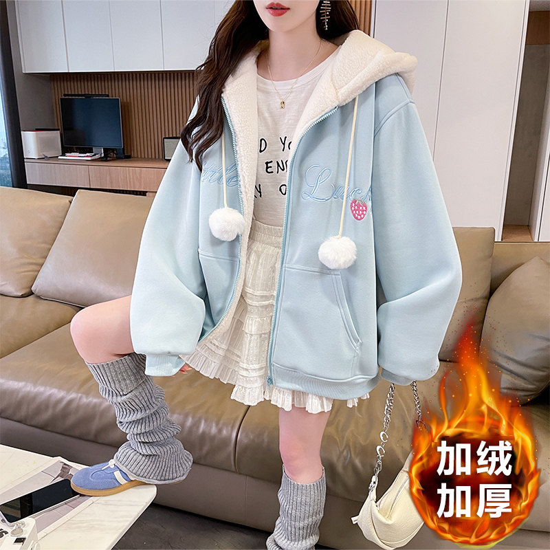 今年流行爆款毛茸茸开衫连帽卫衣外套女2002新款秋冬加绒加厚上衣,女装/女士精品,卫衣/绒衫,淘宝优惠券,粉丝福利购,淘宝优惠卷