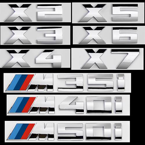 适于宝马X2M35i  X3M40i X4M40i X5M40i X6M50i  X7M60i车标字标