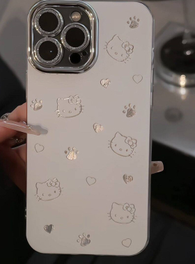 猫爪凯蒂精孔手机壳适用苹果17Air16promax小米15情侣iphone14华为mate80pura90荣耀vivo红米k90oppo一加