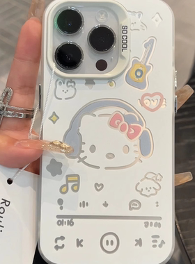 耳机KT猫苹果手机壳16promax小米15情侣iphone14华为mate60pro新款pura70荣耀vivo红米k80note一加opporeno13