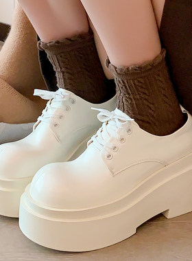 古嫚洛女鞋松糕厚底休闲单鞋增高