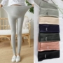 Bà bầu quần legging giản dị 9 quần quần bà bầu mùa xuân và mùa thu mỏng phần bụng nâng quần mặc quần mùa thu thủy triều mẹ - Phụ nữ mang thai quần / quần bụng quần tất bầu