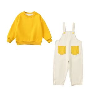 儿童多巴胺背带裤卫衣套装学院风班服运动会六一服装男童女童合唱