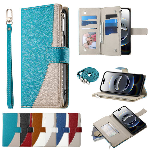 三星S25ultra手机壳撞色拉链钱包