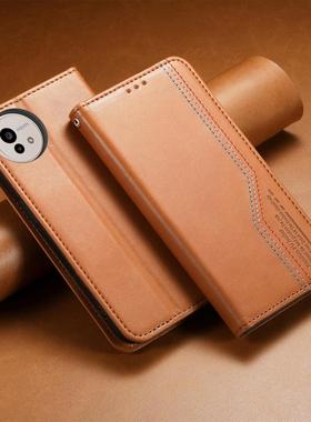 适用夏普Sharp Aquos wish5手机壳磁对吸翻盖式wish4全包边软底外壳夏普Sharp Sense9防摔商务保护套插卡皮套