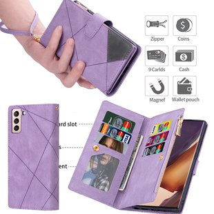 新品线条拼接皮套 适用三星Galaxy Z Fold7手机壳欧美零钱卡包Fold5翻盖折叠屏Fold4/3保护套Fold6多功能一体