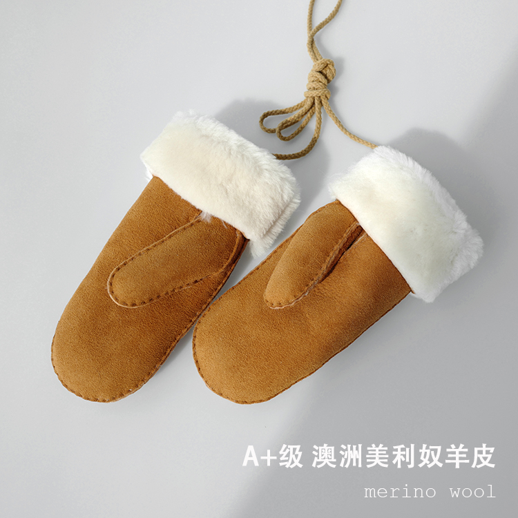 bounded有界羊毛一体连指手套