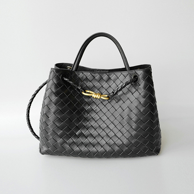 bounded欧美羊皮真皮编织包中号