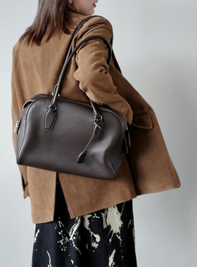 bounded有界简约新款小众设计india大容量公文包保龄球托特波士顿