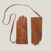 Bounded有界 反绒羊皮手套女冬季 加厚骑行开车保暖防寒触屏分指