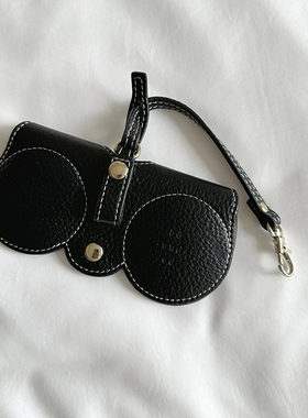 Bounded小众设计感时尚真皮眼镜袋包包挂件