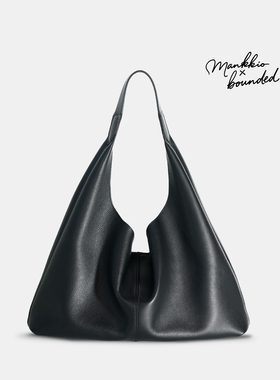 bounded有界大容量柔软头层牛皮大号HOBO包购物袋