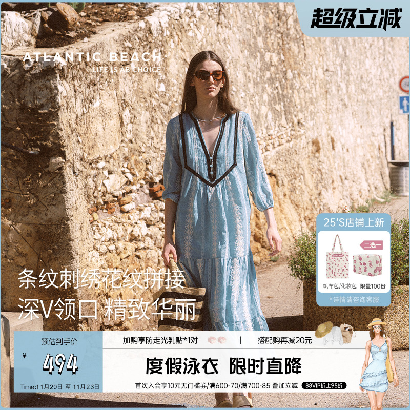 atlanticbeach海边度假连衣长裙