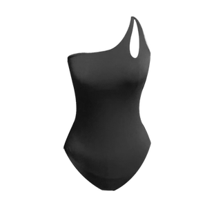 atlanticbeach2024新款度假泳衣女简约高级单肩性感显瘦连体泳装
