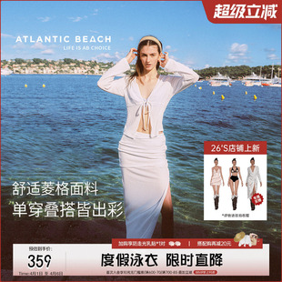 披纱半身沙滩裹裙女夏度假风慵懒两件套装 开衫 atlanticbeach法式