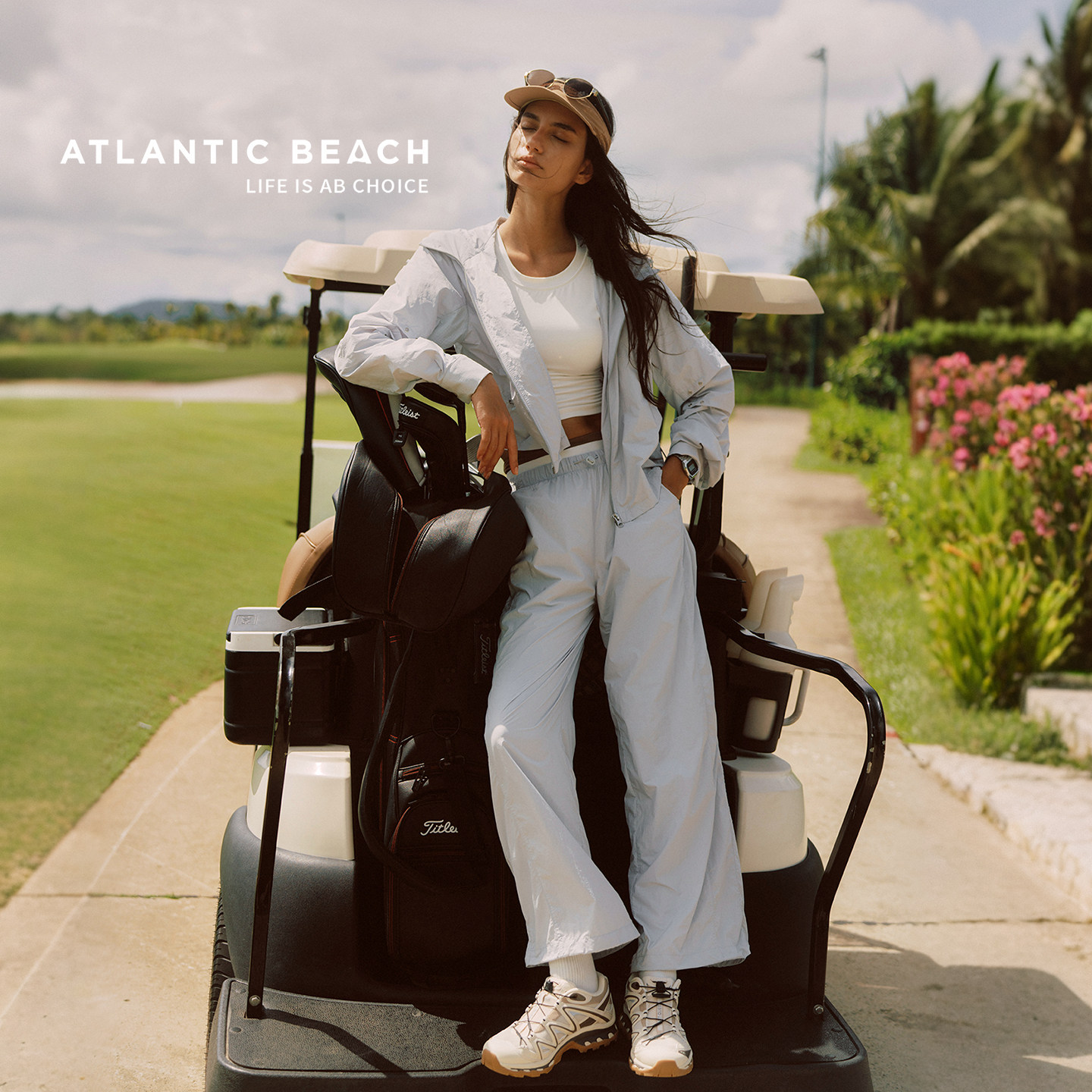 atlanticbeach户外防晒休闲长裤女款直筒工装裤涉水轻薄速干伞裤